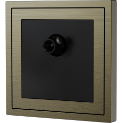 Xelent Series 1 Port Coax Cable TV-F-Type Wall Jack Brushed Aluminium - Antique Bronze