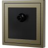 Xelent Series 1 Port Coax Cable TV-F-Type Wall Jack Brushed Aluminium - Antique Bronze