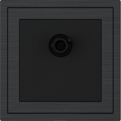 Xelent Series 1 Port Coax Cable TV-F-Type Wall Jack Brushed Aluminium - Black