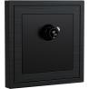 Xelent Series 1 Port Coax Cable TV-F-Type Wall Jack Brushed Aluminium - Black
