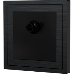 Xelent Series 1 Port Coax Cable TV-F-Type Wall Jack Brushed Aluminium - Black