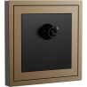 Xelent Series 1 Port Coax Cable TV-F-Type Wall Jack Brushed Aluminium - Brass