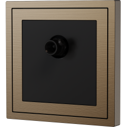 Xelent Series 1 Port Coax Cable TV-F-Type Wall Jack Brushed Aluminium - Brass