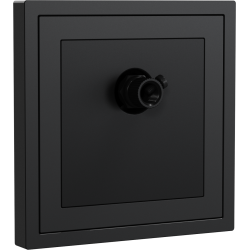 Xelent Series 1 Port Coax Cable TV-F-Type Wall Jack - Charcoal Gray