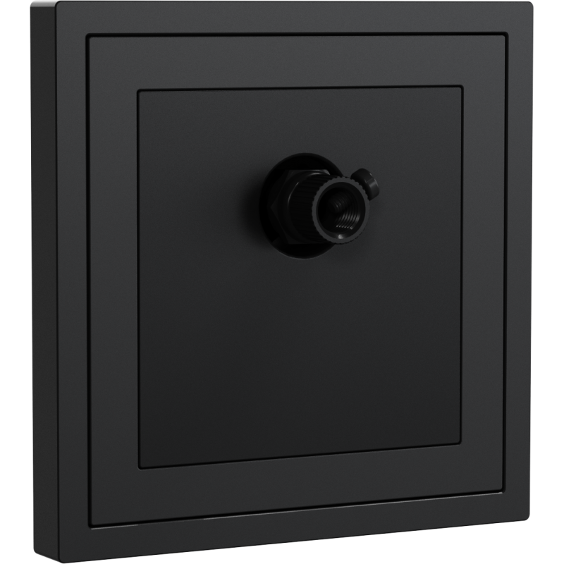 Xelent Series 1 Port Coax Cable TV-F-Type Wall Jack - Charcoal Gray