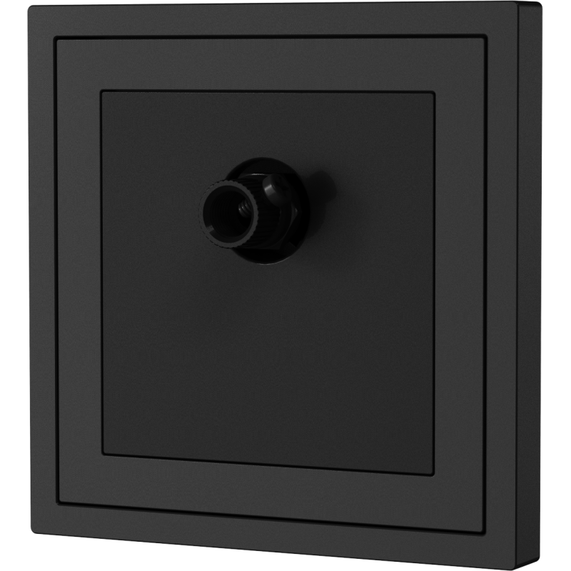 Xelent Series 1 Port Coax Cable TV-F-Type Wall Jack - Charcoal Gray