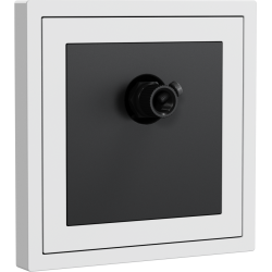 Xelent Series 1 Port Coax Cable TV-F-Type Wall Jack - Ivory White
