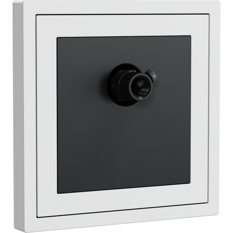 Xelent Series 1 Port Coax Cable TV-F-Type Wall Jack - Ivory White