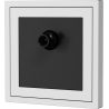 Xelent Series 1 Port Coax Cable TV-F-Type Wall Jack - Ivory White