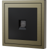 Xelent Series 1 Port Ethernet Wall Jack Brushed Aluminium - Antique Bronze
