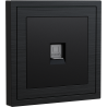 Xelent Series 1 Port Ethernet Wall Jack Brushed Aluminium - Black