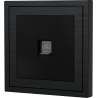 Xelent Series 1 Port Ethernet Wall Jack Brushed Aluminium - Black