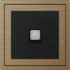 Xelent Series 1 Port Ethernet Wall Jack Brushed Aluminium - Brass