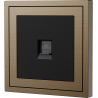 Xelent Series 1 Port Ethernet Wall Jack Brushed Aluminium - Brass