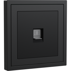 Xelent Series 1 Port Ethernet Wall Jack - Charcoal Gray