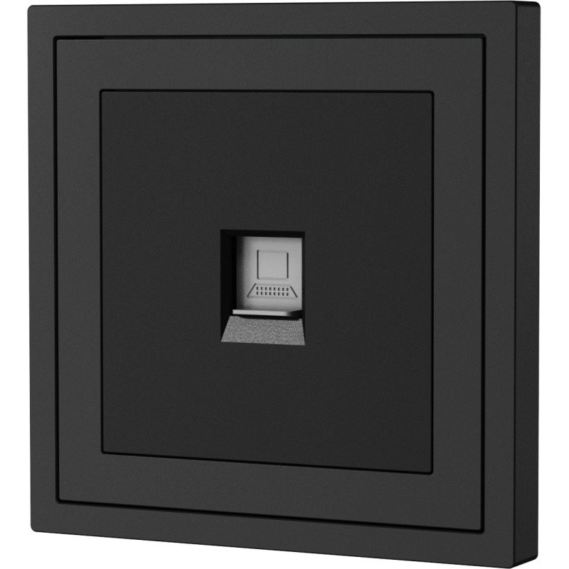 Xelent Series 1 Port Ethernet Wall Jack - Charcoal Gray