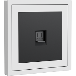 Xelent Series 1 Port Ethernet Wall Jack - Ivory White