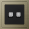 Xelent Series 2 Ports Ethernet Wall Jack Brushed Aluminium - Antique Bronze