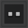Xelent Series 2 Ports Ethernet Wall Jack - Charcoal Gray
