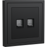 Xelent Series 2 Ports Ethernet Wall Jack - Charcoal Gray