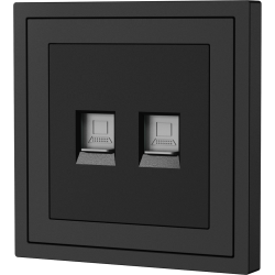 Xelent Series 2 Ports Ethernet Wall Jack - Charcoal Gray