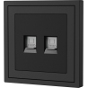 Xelent Series 2 Ports Ethernet Wall Jack - Charcoal Gray