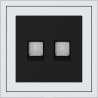 Xelent Series 2 Ports Ethernet Wall Jack - Ivory White