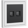 Xelent Series 2 Ports Ethernet Wall Jack - Ivory White