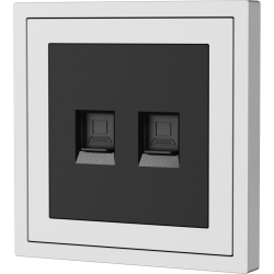 Xelent Series 2 Ports Ethernet Wall Jack - Ivory White
