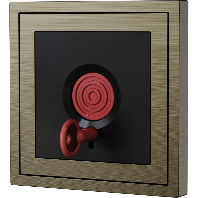 Xelent Series Emergency Panel Brushed Aluminium - Antique Bronze