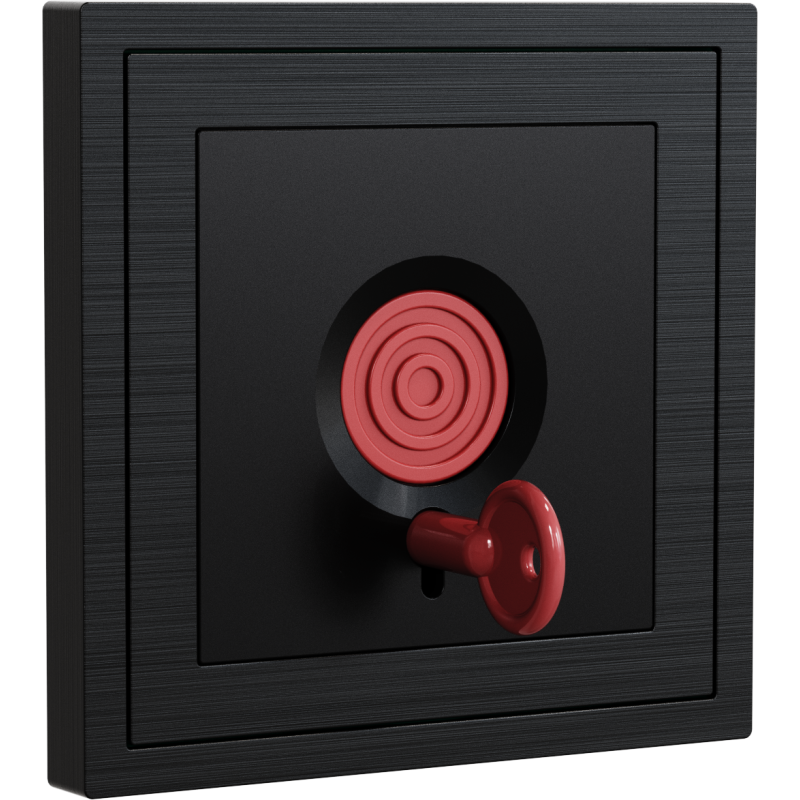 Xelent Series Emergency Panel Brushed Aluminium - Black