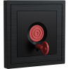 Xelent Series Emergency Panel Brushed Aluminium - Black