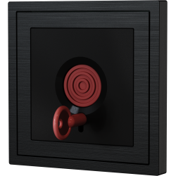 Xelent Series Emergency Panel Brushed Aluminium - Black