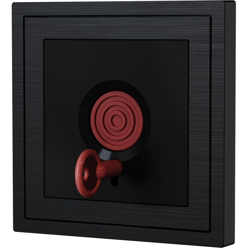 Xelent Series Emergency Panel Brushed Aluminium - Black