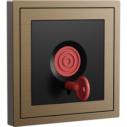 Xelent Series Emergency Panel Brushed Aluminium - Brass
