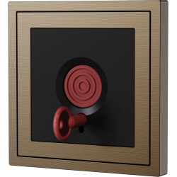 Xelent Series Emergency Panel Brushed Aluminium - Brass