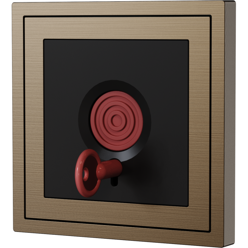 Xelent Series Emergency Panel Brushed Aluminium - Brass