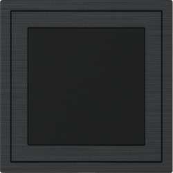 Xelent Series Blank Panel Brushed Aluminium - Black