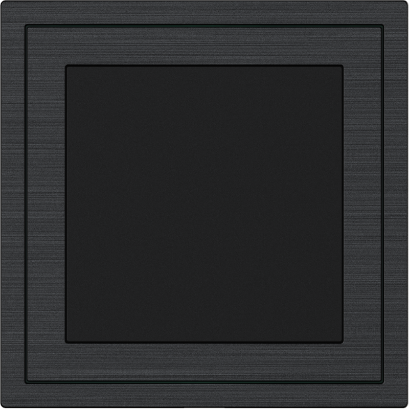 Xelent Series Blank Panel Brushed Aluminium - Black