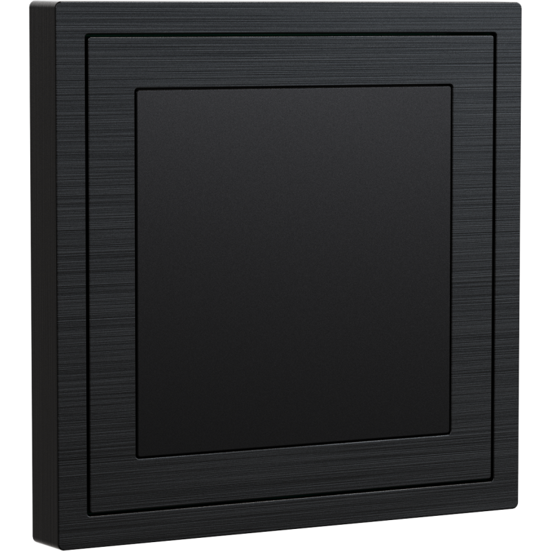 Xelent Series Blank Panel Brushed Aluminium - Black