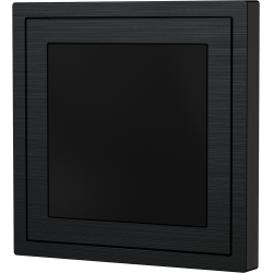 Xelent Series Blank Panel Brushed Aluminium - Black