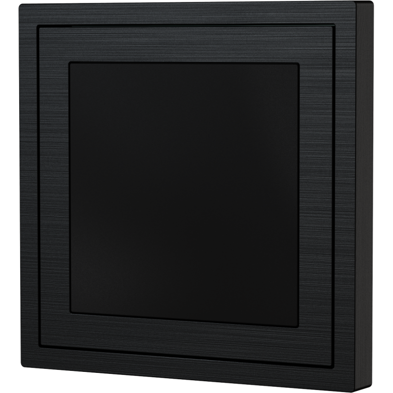 Xelent Series Blank Panel Brushed Aluminium - Black