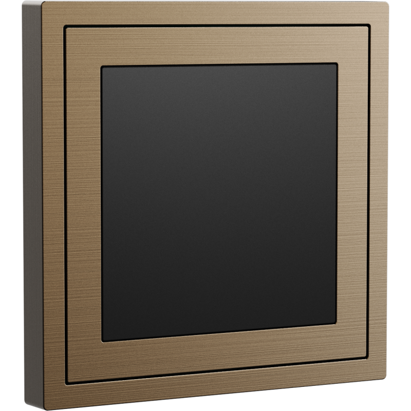 Xelent Series Blank Panel Brushed Aluminium - Brass