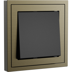 Xelent Series 1 Button Rocker Switch Brushed Aluminium - Antique Bronze