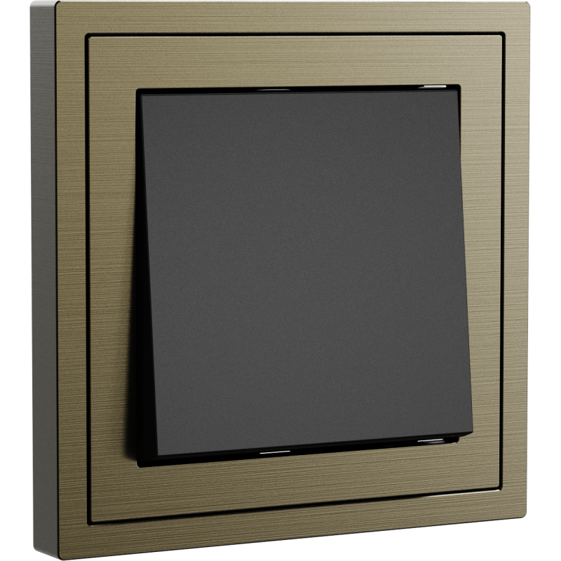 Xelent Series 1 Button Rocker Switch Brushed Aluminium - Antique Bronze