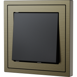 Xelent Series 1 Button Rocker Switch Brushed Aluminium - Antique Bronze