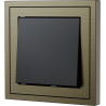 Xelent Series 1 Button Rocker Switch Brushed Aluminium - Antique Bronze