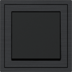 Xelent Series 1 Button Rocker Switch Brushed Aluminium - Black