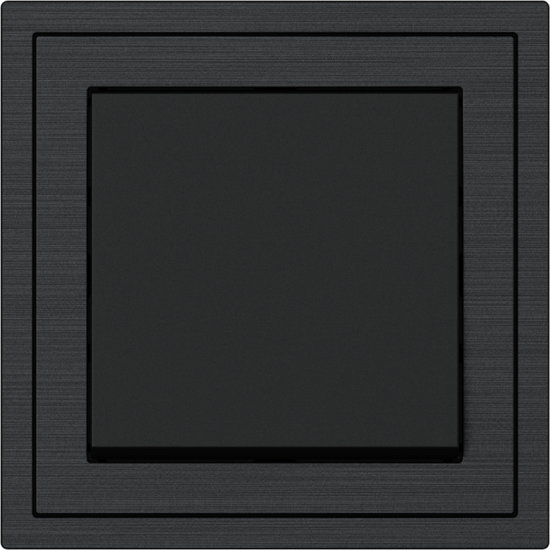 Xelent Series 1 Button Rocker Switch Brushed Aluminium - Black