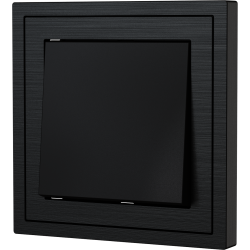 Xelent Series 1 Button Rocker Switch Brushed Aluminium - Black